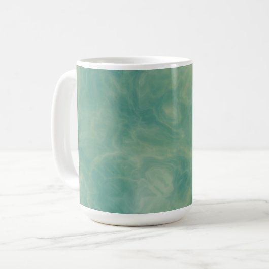 Mug marbre vert abstrait (Devant gauche)