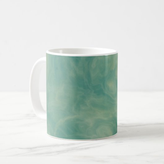 Mug marbre vert abstrait (Devant gauche)