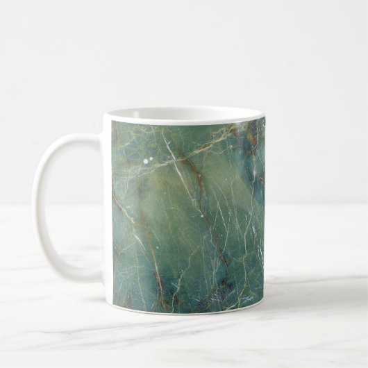 Mug Marbre vert de Malachite Texture détaillée (Gauche)