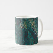 Mug Marbre vert foncé : texture luxueuse. (Devant droit)