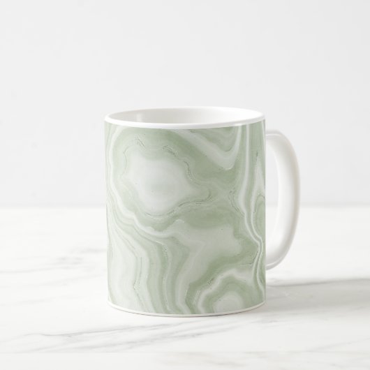 Mug Marbre vert Sage (Devant droit)
