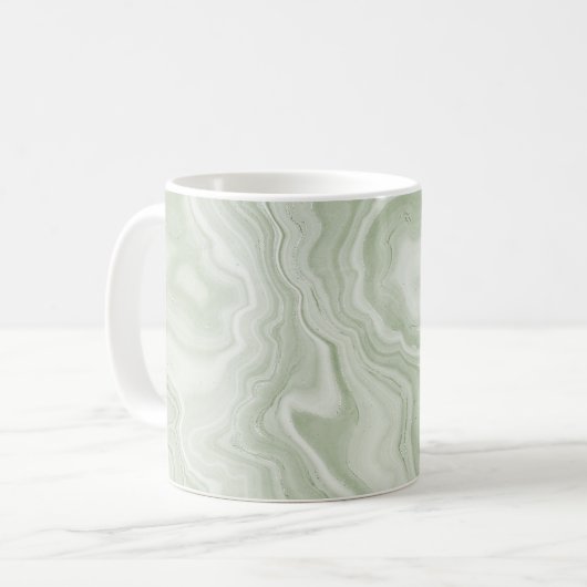 Mug Marbre vert Sage (Devant gauche)