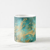 Mug Marbre Vert Turquoise Or (Centre)