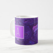Mug Marbre violet moderne Abstrait (Devant gauche)