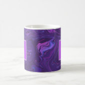 Mug Marbre violet moderne Abstrait (Centre)