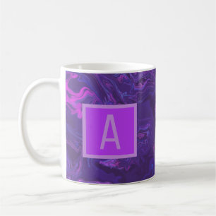 Mug Marbre violet moderne Abstrait