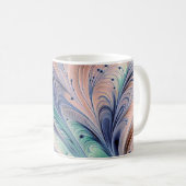 Mug marbrure bleue, verte et pêche (Devant droit)
