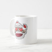 Mug Marchandises de Valentine de singe de chaussette (Devant gauche)