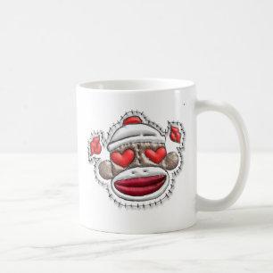Mug Marchandises de Valentine de singe de chaussette
