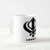 Mug Marchandises sikhes de conception de Khanda Khalsa (Devant gauche)