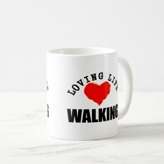 Mug Marche affectueuse de la vie (Devant droit)