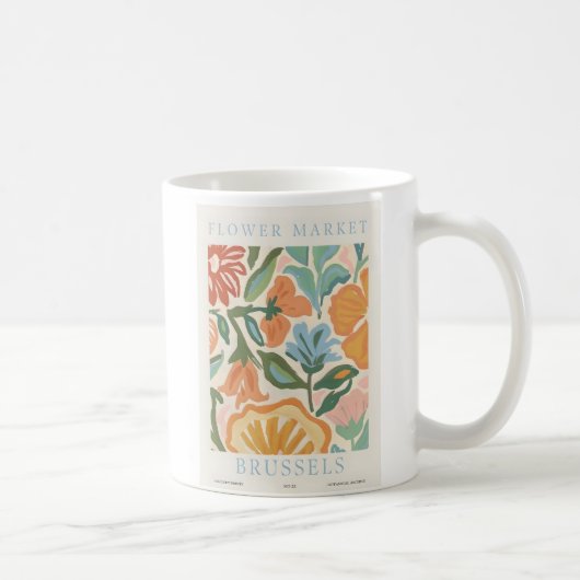 Mug Marché aux fleurs de Bruxelles (Droite)