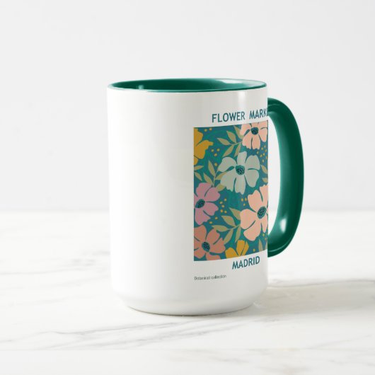Mug Marché aux fleurs Madrid Imprimer (Devant droit)