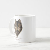 Mug Marche avec la citation de loups loups (Devant gauche)