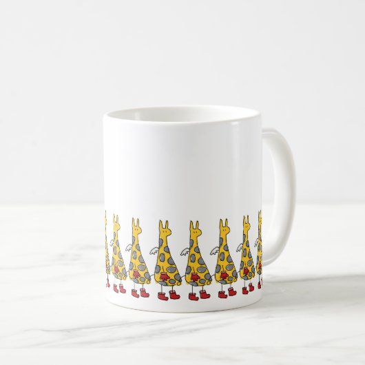 Mug Marche de girafes d'ange (Devant droit)