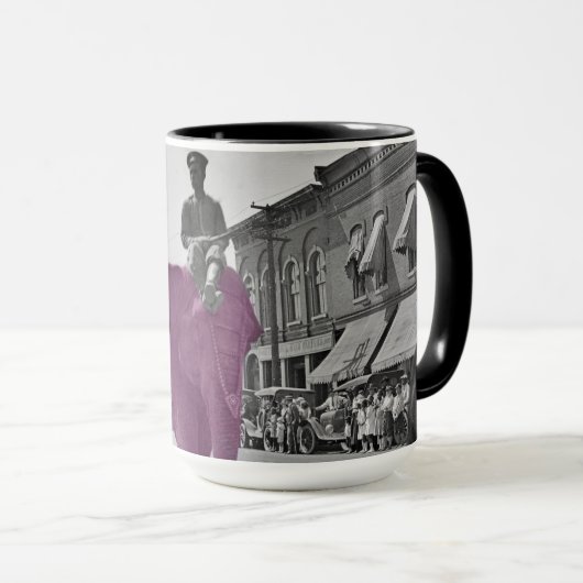 Mug Marche de l'éléphant violet 1920's Circus Parade (Devant droit)