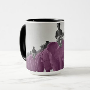 Mug Marche de l'éléphant violet 1920's Circus Parade