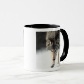 Mug Marche de loup gris (Devant droit)