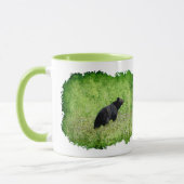Mug Marche de l'ours noir dans l'art de l'herbe (Gauche)