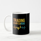 Mug Marché drôle pour papa trader, citations boursière (Gauche)