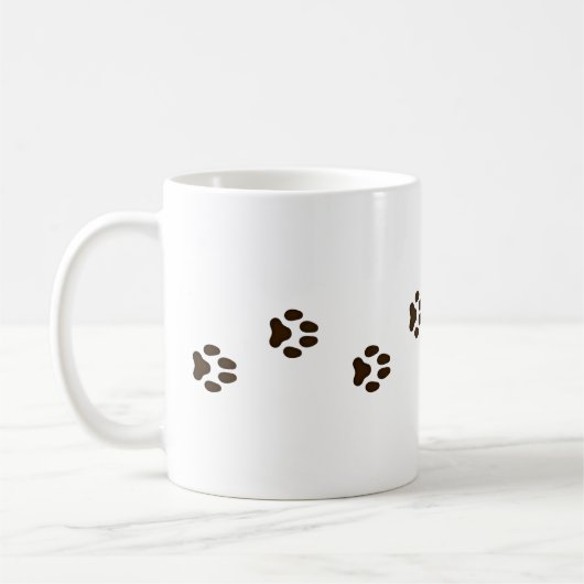 Mug Marche Empreintes de pattes Canine Tracks (Gauche)