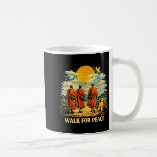 Mug Marche pour les moines de la paix chien coucher de (Droite)