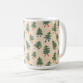 Mug Marche Whimsical Motif des arbres de Noël (Devant droit)