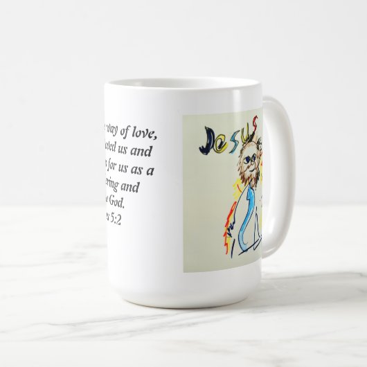 Mug Marcher avec le jésus (Devant droit)