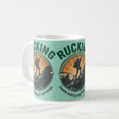 Mug Marcher avec un sac à dos parce que marcher n'étai (Devant gauche)