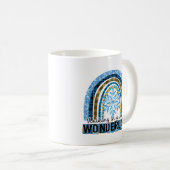 Mug Marcher dans une Wonderland d'hiver | Blue Rainbow (Devant droit)