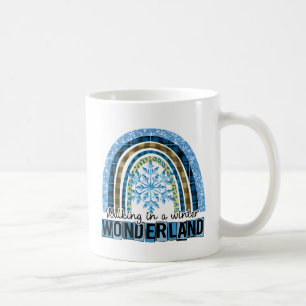 Mug Marcher dans une Wonderland d'hiver Blue Rainbow