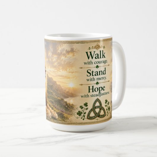 Mug Marchez avec courage Lion (Devant droit)