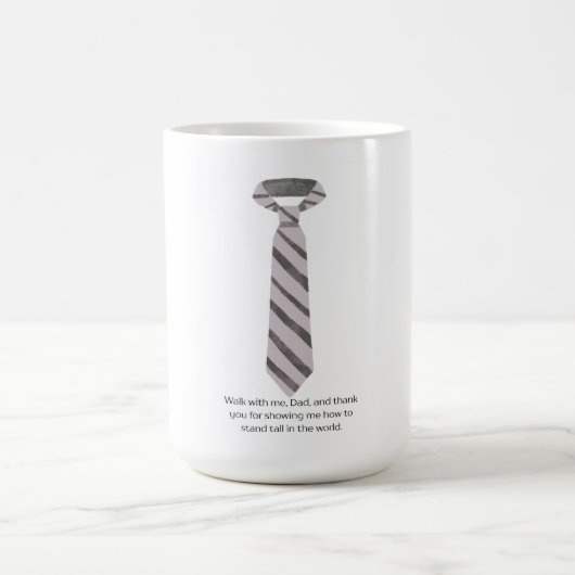 Mug Marchez avec moi Papa Citation de cravate de la fê (Centre)