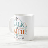 Mug Marchez dans la foi Citation scripturaire inspiran (Devant gauche)