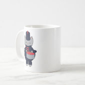 Mug Marching Band Snare Drum Cat Navy Blue Red (Devant gauche)
