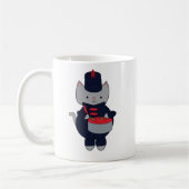 Mug Marching Band Snare Drum Cat Navy Blue Red (Gauche)