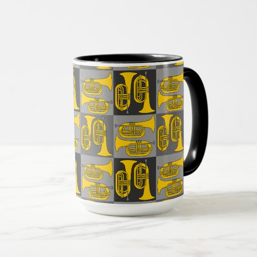 Mug Marching Baritone Crosshatch (Devant droit)
