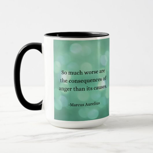 Mug Marcus Aurelius : Conquérir la colère, Trouver la (Gauche)