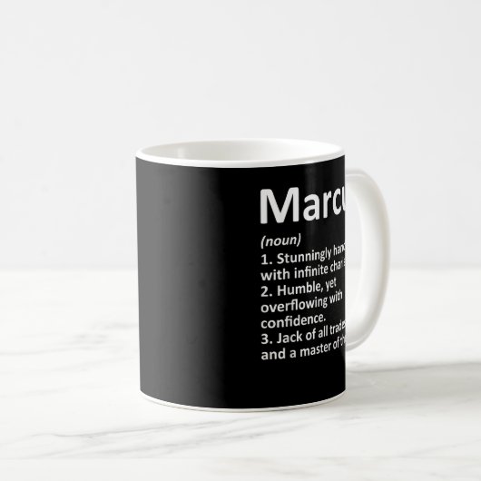 Mug MARCUS Définition Personnalized Funny Birthday (Devant droit)