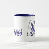 Mug Marcus, Nom, Logo, Bleu Combo Café Mug. (Centre)