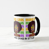 Mug MARDI GRAS Afro Queen personnalisée (Devant droit)