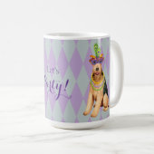 Mug Mardi Gras Airedale (Devant droit)