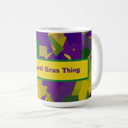 Mug Mardi Gras Blocks (Devant droit)