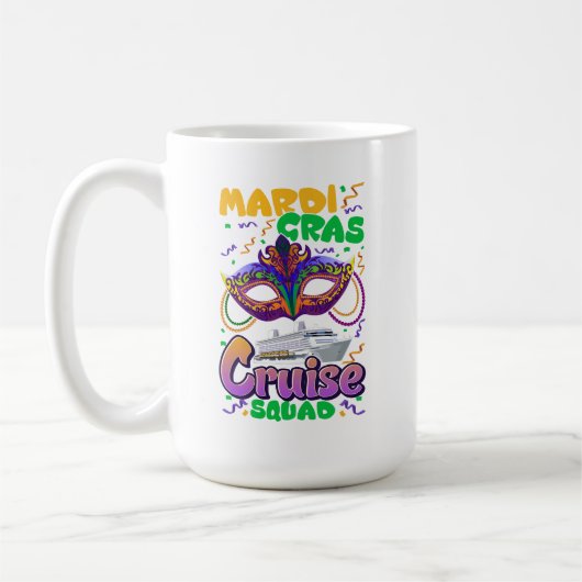 Mug Mardi Gras Carnival Croisière Voyage de vacances (Gauche)