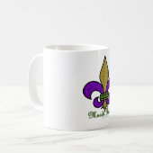 Mug Mardi Gras Coloré Fleur De Lis (Devant gauche)