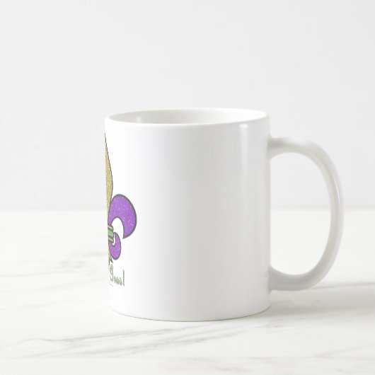Mug Mardi Gras Coloré Fleur De Lis (Droite)