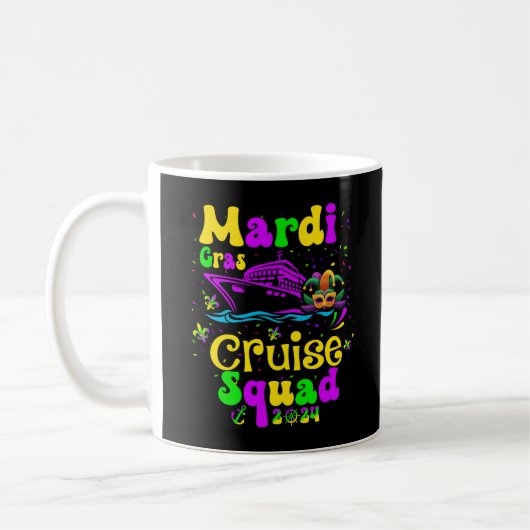 Mug mardi gras cruise squad 2024 Family Matching Trip (Gauche)