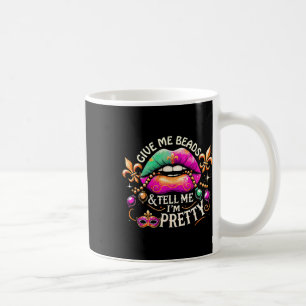 Mug Mardi Gras Femmes Donnez-moi des perles Dites-moi