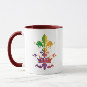 Mug Mardi gras Fleur de Crown