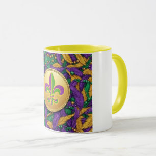 Mug Mardi Gras Fleur de lis